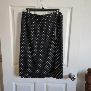 Lane Bryant NWT 24 Black/White Ponte Knit Skirt Nwt